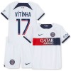 Maillot de Supporter Paris Saint-Germain Vitinha 17 Extérieur 2023-24 Pour Enfant